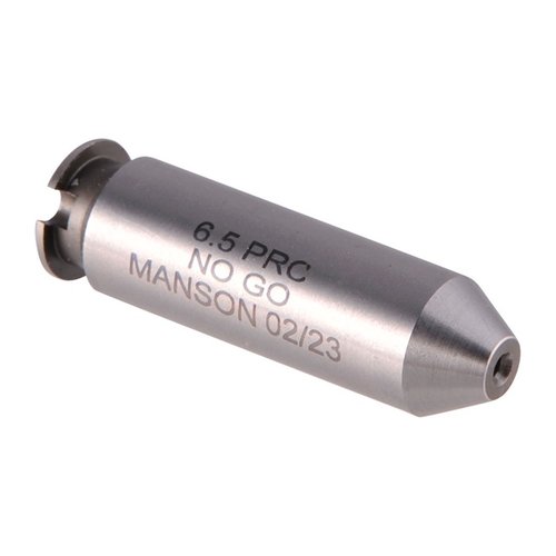 Manson Precision Rimless Cartridge Headspace Gauge sikrer presise målinger av hylsehodet, laget av herdet stål for langvarig bruk og tilgjengelig i flere kalibre.