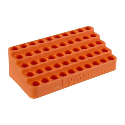 Lyman Bleacher Loading Blocks gjør omlasting enklere med sin unike design, holder 50 .308 Win. patroner og er laget av slitesterk polymer.