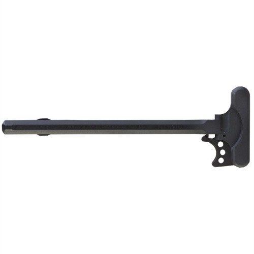 Precision Reflex Gas Buster AR-15 Charging Handle avviser gass og smuss fra ansiktet, laget av sterk 7075 T6 aluminium med tre konfigurasjoner for sikker betjening.