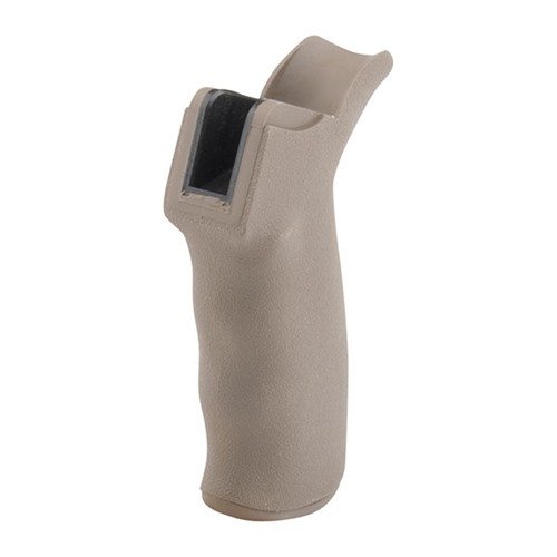 Ergo Grip-SureGrip® gir en ergonomisk profil med fingergroper og overmoldet gummi for bedre grep og komfort, kompatibel med både .556 og .308 AR/M4.
