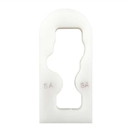 Forhindre rammespring med tilpassede inserts som fordeler dreiemomentet jevnt. Interchangeable Delrin inserts gir justering for individuelle våpen.