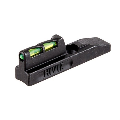 RUGER® 22/45 LITE LITEWAVE front sight fra HIVIZ har et slitesterkt design som samler lys fra alle vinkler, og leveres med utskiftbare LitePipes i rød, grønn og hvit.