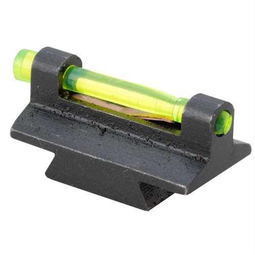 RIFLE FIBER OPTIC FRONT SIGHT fra HIVIZ gir rask måloppnåelse med seks utskiftbare fiberoptiske stenger for optimale siktemuligheter under ulike lysforhold.
