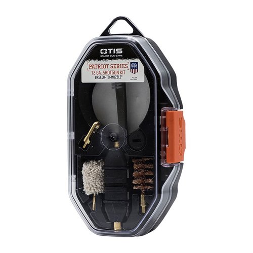 OTIS PATRIOT Series Shotgun Kit gir deg alt du trenger for effektiv rengjøring av 12 GA våpen, inkludert en praktisk T-handle med 4 bits for enkel bruk.