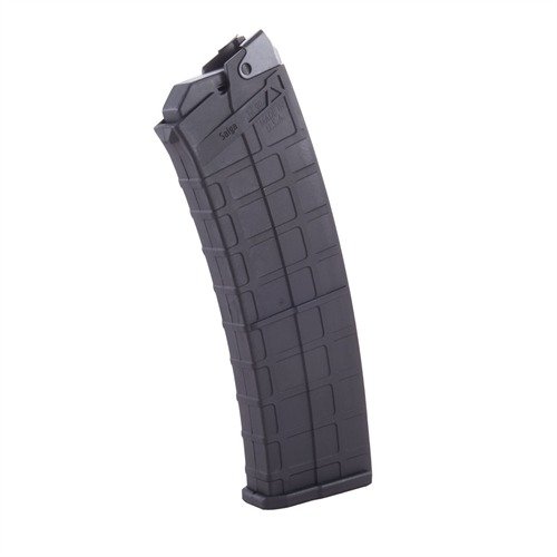 Lettvekts SAIGA 12 GAUGE 10-ROUND MAGAZINE fra PRO MAG har pålitelige stålmatere og dyp tekstur for raskere magasinbytter, perfekt for konkurranse.
