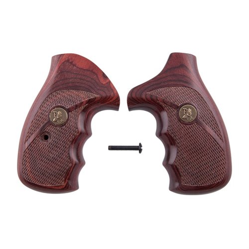 Pachmayr Renegade Wood Laminate Grips girer din S&W N Frame revolver et stilrent utseende og bedre grep, perfekt for både rustfrie og blånerte modeller.