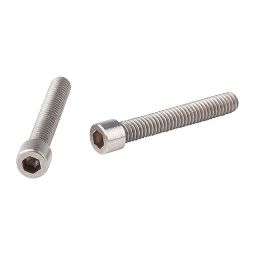 Power Custom rustfrie stål Allen Head Barrel Screws sikrer løpet til mottakeren med V-Block for Ruger® 10-22®. Pakken inneholder 2 skruer og 5/32