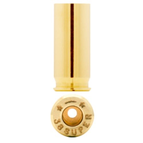 Starline 38 SUPER BRASS gir deg førsteklasses straight wall brass, perfekt for topp pistolskyttere. Leveres i 100-pakning for kvalitet og presisjon.