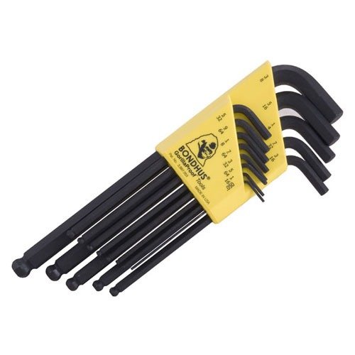 Bondhus BallDriver® Hex Key L-Wrench Set gir presisjon med ball-end design for enkel tilgang i trange rom, laget for holdbarhet og praktisk oppbevaring.