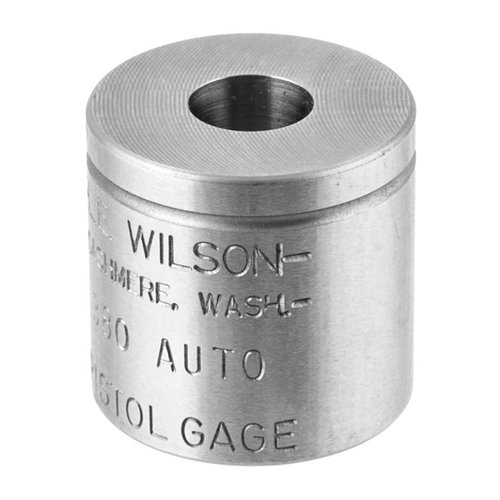 WILSON PISTOL MAX CASE GAGES gir presis måling av hylse dimensjoner som munn- og bunndiameter, samt sikrer korrekt innstilling av resizing dies.