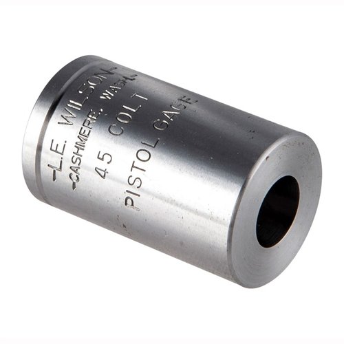 WILSON PISTOL MAX CASE GAGES gir nøyaktig måling av hylse dimensjoner som munn- og bunndiameter, samt rimtykkelse, for optimal omforming av hylser.
