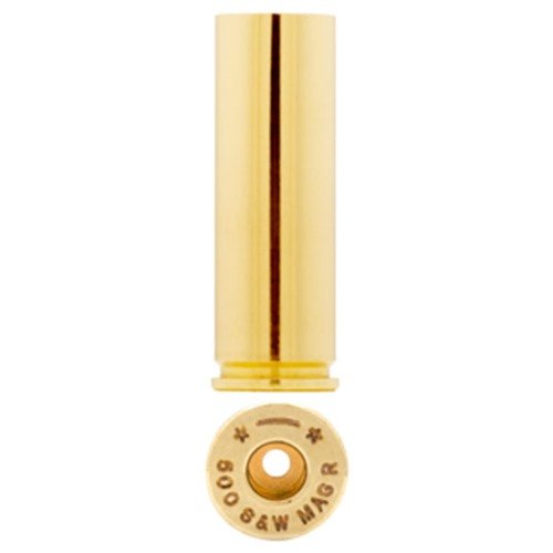 Starline 500 S&W MAGNUM BRASS gir deg kvalitetsmessig overlegen straight wall brass, perfekt for topp pistolskyttere. Pakke med 100 stk.