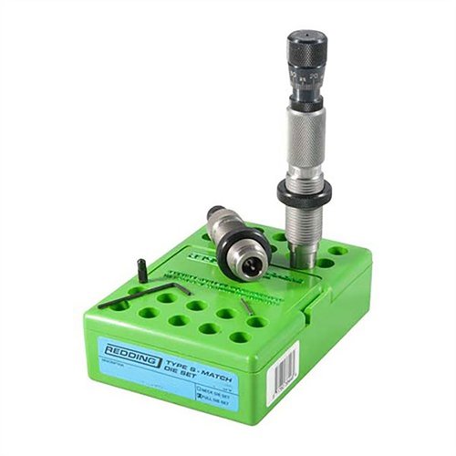 Redding Type S Match Bushing Full Die Set gir full lengde resizing med presis kontroll over hylsehalsen og eliminerer konsentrisitetsproblemer.