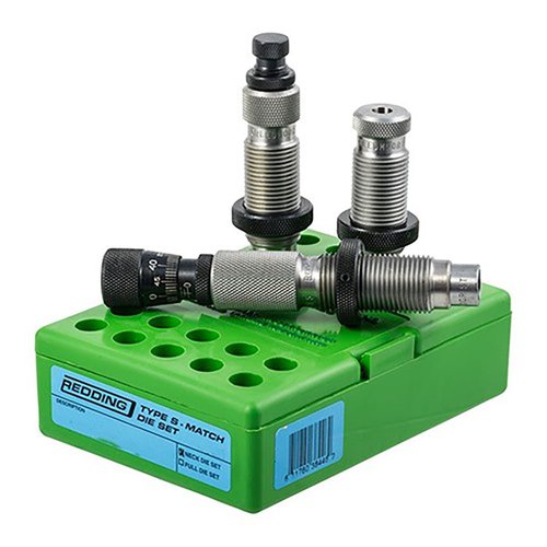 TYPE S Match Bushing Neck Die Set gir presisjon og kvalitet med en Bushing Neck Sizing Die, Body Die og Competition Seating Die for 300 Win Mag.