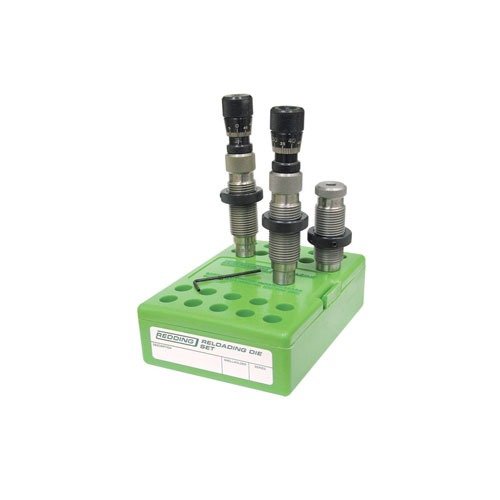 Redding Competition Bushing Neck Die Set gir presis justering av hylser med micrometer, full lengde resizing av hylse kroppen, og flytende settemekanisme for nøyaktighet.