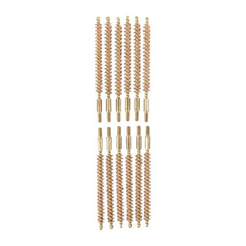 Dozen Pack Bronze Rifle Brushes fra Sinclair International er perfekte for effektiv rengjøring av 20 kaliber rifler, med 8-32M gjenger og høy kvalitet.