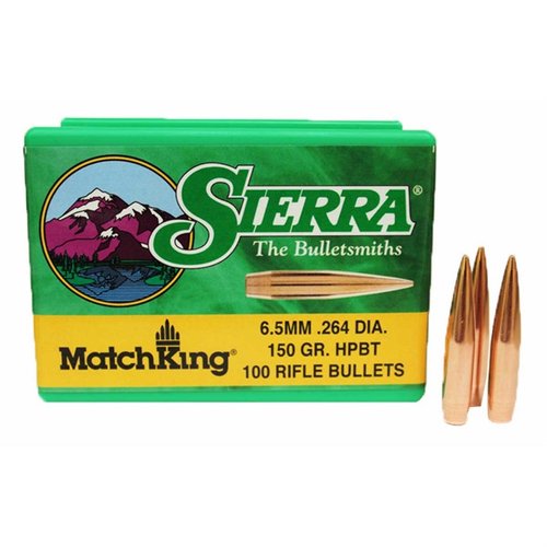 MATCHKING 6.5MM 150GR er presisjonskuler med høy ballistic coefficient, designet for konkurranser med ekstrem nøyaktighet og minimal drag.