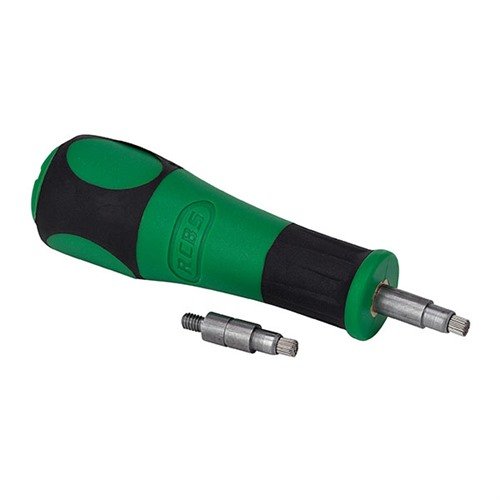 RCBS Primer Pocket Brush Combo renser effektivt primer pockets med rustfrie børster og utskiftbare monteringer for både store og små lommer.