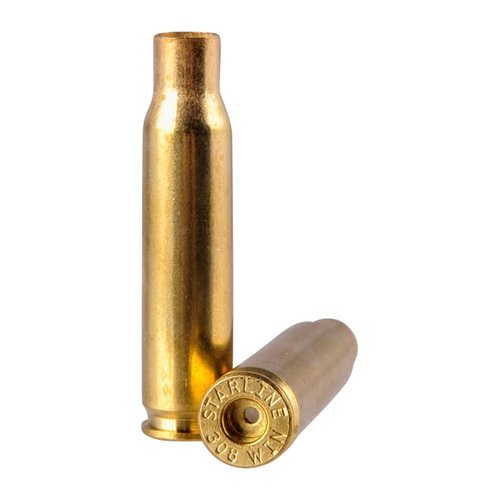 .308 Winchester brass fra Starline gir pålitelig ytelse, kan brukes flere ganger, og leveres i pakker på 100 eller 500 for optimal komfort ved omlading.