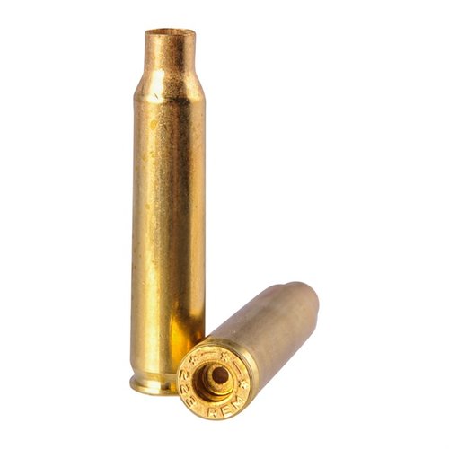 .223 Remington brass fra Starline er klar til bruk, tåler 5.56 NATO-laster, og tilbyr presisjon og lav rekyl for din AR-15. 100 eller 500 stk per pose.