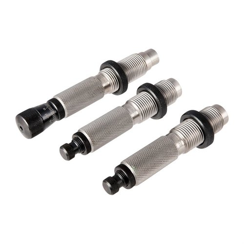 Master Hunter Deluxe Die Set gir deg muligheten til full lengde resizing og neck sizing for optimal presisjon og pålitelighet under jakt.