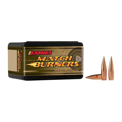 Barnes Match Burner 6.5mm (0.264") kuler tilbyr presisjon og overkommelighet, perfekt for konkurranseskyttere og hverdagsbruk med høy ytelse.