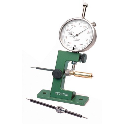 Redding Case Neck Gauge gir en rask og nøyaktig måte å sortere hylser etter konsentrisitet, med en stor indikator for presis måling av hylsehalsens ensartethet.