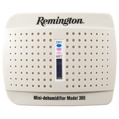 Denne kompakte MINI DEHUMIDIFIER MODEL 365 fjerner fuktighet fra skap og våpenskap, beskytter mot rust og mugg i opptil 60 dager før regenerering.