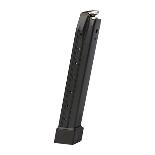 Springfield Armorys 35-runders forlengede magasin til XD-M og XD-M Elite 9mm gir økt pålitelighet, holdbarhet og kapasitet for ditt pistolbehov.