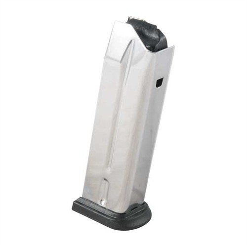 .40 S&W magasiner i rustfritt stål med høy kapasitet gir pålitelig mating og raskt bytte, perfekt for din Springfield XD pistol.
