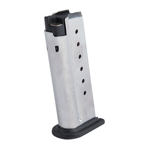 XDS 9MM 7RD MAGAZINE fra Springfield Armory er laget av rustfritt stål, motstår slitasje og korrosjon, og har en avtakbar bunnplate for enkel rengjøring.