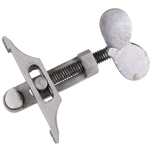 MAINSPRING VISE fra TRACK OF THE WOLF gjør det enkelt å komprimere V-fjærer med justerbare kjever og bredt håndtak for bedre grep og kontroll.