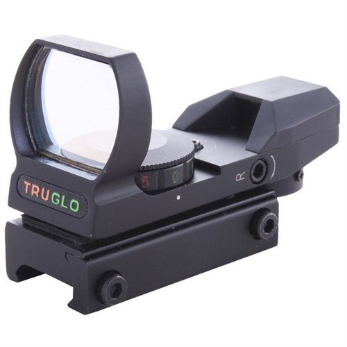 OPEN RED DOT SIGHT fra TRUGLO gir rask sikteopplevelse med bredt synsfelt, flere retikkelalternativer og justerbar lysstyrke for allsidig bruk.