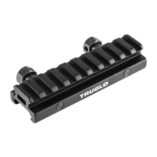TruGlo ½” Picatinny riser mount hever opp monteringsflaten for sikter, laget av solid CNC-bearbeidet aluminium, enkel å installere, perfekt for AR-15 Flattop.