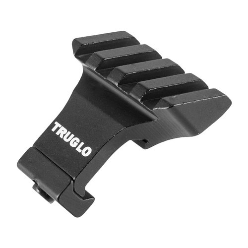 TruGlo 45° Picatinny riser mount gir deg rask overgang til sekundære optikker og holder siktepunktet fritt, laget av lett CNC-maskinert 6061-T6 aluminium.