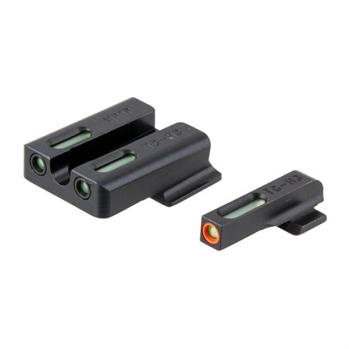 TFX Pro Night Sights tilbyr konstant belysning med Tritium og fiberoptikk, er hermetisk forseglet for beskyttelse, og har raskere måletaking med oransje kant.