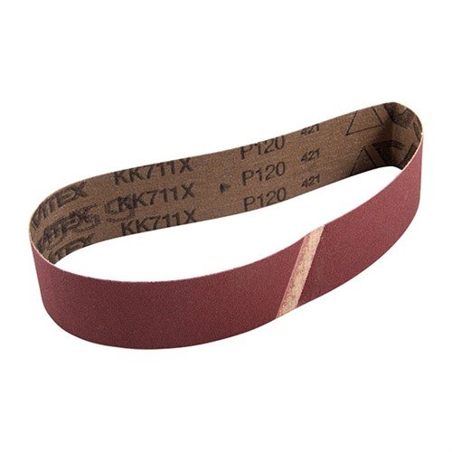 SANDING BELTS med 120 grit er ideelle for Raytech Expanding Sanding Drums og gir en langvarig, effektiv sliping med aluminiumoksid i kompakt korn.