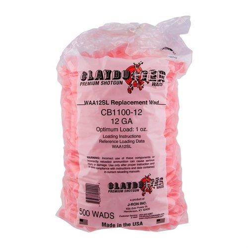 WAA12SL 12 GAUGE SHOTSHELL WADS er ideelle for 7/8 til 1 oz. trap, skeet og sporting clay-laster, optimal ytelse i tapered hulls som Remington og Winchester.