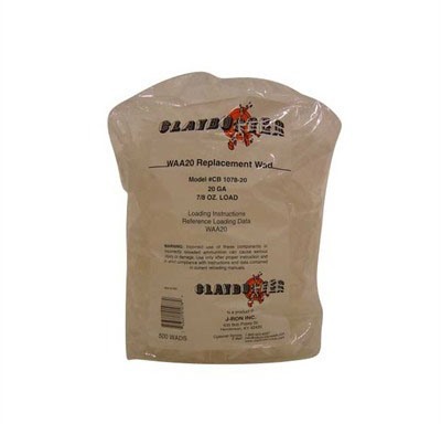 WAA20 20 GAUGE SHOTSHELL WADS fra CLAYBUSTER er ideell for 7/8 oz last, perfekt for skeet, sporting clays og jakt. Allsidig for de fleste hylser.