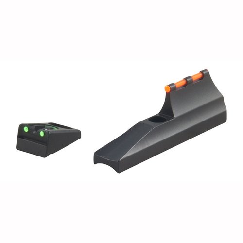 Fiber optic U-Notch bakre sikte forbedrer synlighet og justeres for vind og høyde, med en rød front som gir rask oppfatning og justering. Passer Remington 700.