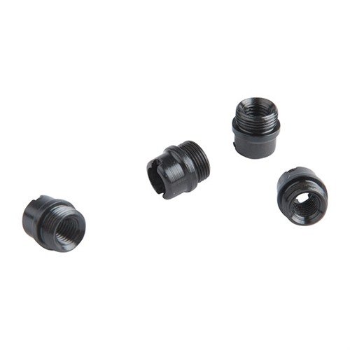 Standard tykkelse grip screw bushings fra Wilson Combat er perfekte erstatninger for skadde eller stripte festemidler. Selges i sett på 4.
