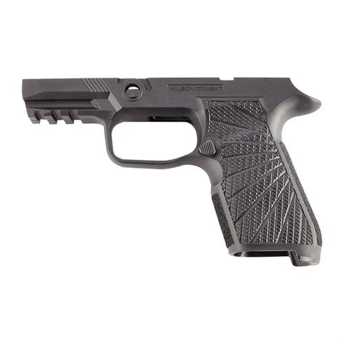 Oppgrader din Sig Sauer P320 med WCP320 Grip Module fra Wilson Combat. 🖤 Stilren svart design og ergonomisk grep for bedre kontroll.