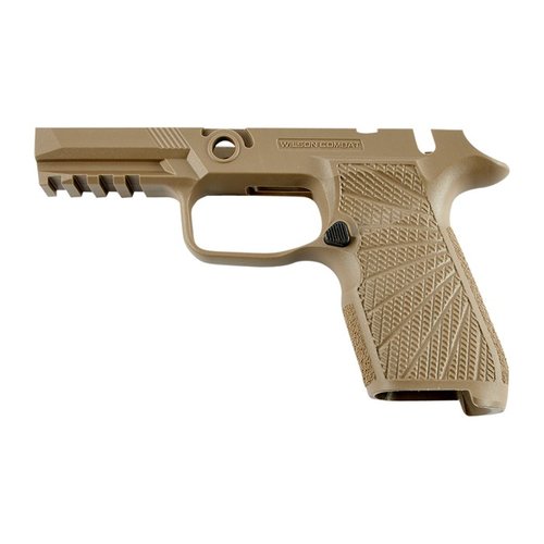 Oppgrader din Sig Sauer® P320 med WCP320 grip-modul i tan. 🟤 Perfekt passform og kvalitet fra Wilson Combat.