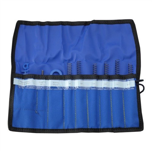 1911 SPRING CADDY fra WILSON COMBAT inneholder flere recoil springs, SHOK-BUFFS og verktøy i en praktisk pouch, perfekt for skytevesken din.