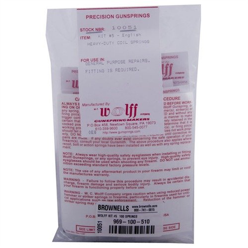 WOLFF HEAVY-DUTY COIL SPRINGS KIT #5 tilbyr 100 fjærer i 10 design, ideelle for tunge belastninger med O.D. fra .090