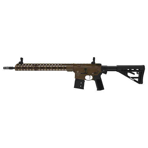 SCHMEISSER AR-15 DYNAMIC er en lettvekts semi-automatisk rifle designet for IPSC, med ambidextrous betjening, Timney trigger og 10 runder magasin.