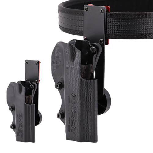 Ghost Thunder Elite hylster for FN 509 har Ledra-fôr for beskyttelse, er justerbart for raskt trekk og ideelt for IPSC Production- og Standard-divisjoner.