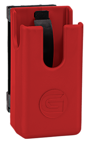 Ghost Hybrid Magasinholder i rød gir optimal beskyttelse og enkel tilgang til magasiner, med et ergonomisk design for raskere omfylling.