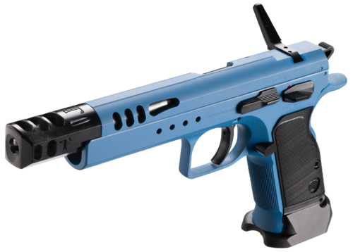 Oppdag Tanfoglio Domina, en 9 mm pistol med høy ytelse 🎯, designet for IPSC Open Division. Perfekt balanse for konkurranseskyttere!