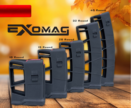 MEAN ExoMag gir enkel kaliberbytte til 9mm uten modifikasjoner, fungerer med standard AR-lower, og har bolt-hold open for siste kule.